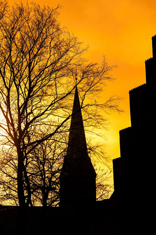 Fotoplakat af silhuet af et kloster i Helsingør